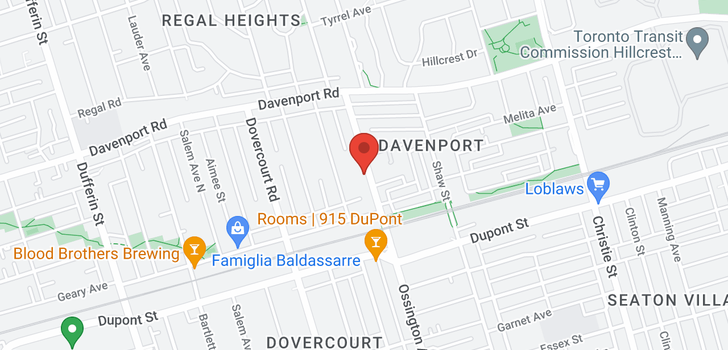 map of 1142 OSSINGTON AVE